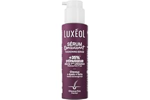 LUXÉOL LUXEOL - Sérum Epaississant Sans Rinçage - +35% D'Epaisseur Dès la 1ère Utilisation* - Efficacité Prouvée - à l'Algue Rouge, Protéine de Riz & Acide Hyaluronique - Fabriqué en France - 100 ml