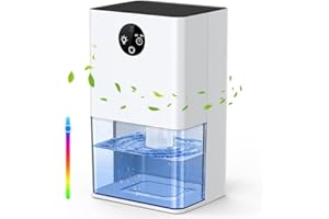 FINADE Dehumidifier for Home, 63.36 OZ Electric Dehumidifiers 400ML/Day Ultra Quiet 4/8H Timer Auto Defrost 7 Color LED Auto Off Dehumidifier for Bedroom, Bathroom, Wardrobe, RV