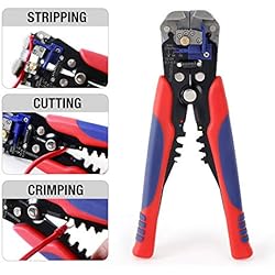 WORKPRO Dénudeur Pince à Dénuder Automatique Dénudage Pince à Coupe-cables AWG 22-10 (0,2~6.0mm²) Outils à Dénuder 200 mm