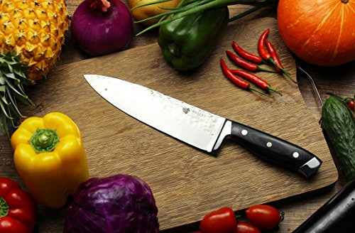 SWITYF VG-10 hochwertige japanische Stahl-Kochmesser das 205mm lang und mit hohen Kohlenstoffgehalt ist. Alveolen Damaskus Entwurf. DCK-HK - 5