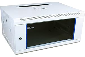 ‎GOOD CONNECTIONS Good Connections 19" Netzwerk Wandgehäuse / Wandschrank, 4HE, reinweiß (RAL9010), 600 x 450mm, fertig montiert, abschließbare Sicherheitsglastür und Seitenteile