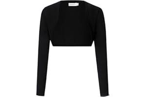 Clearlove Damen Bolero Langarm Strickjacke Festlich Schulterjacke Kurz Shrug Cardigan Top