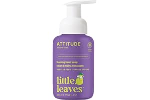 ATTITUDE Foaming Hand Soap for Kids, EWG Verified, Dermatologically Tested, Plant- and Mineral-Based Ingredients, Vegan, Vanilla and Pear, 295 mL