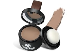 LOPHE Ansatzpuder - Haaransatz Ausbessern & Haarausfall Abdecken, Haaransatz Puder, Langanhaltend Haaransatz Puder für Frauen und Männer, Haarfasern/Haartopper Alternative (Hellbraun)