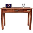 Krishana Art Palace Sheesham Wood Wooden Study Writing Desk Table for Office | Laptop Computer Table with 1 Drawers for Home and Office | Sheesham Wood Study Table,Honey Oak Finish,
