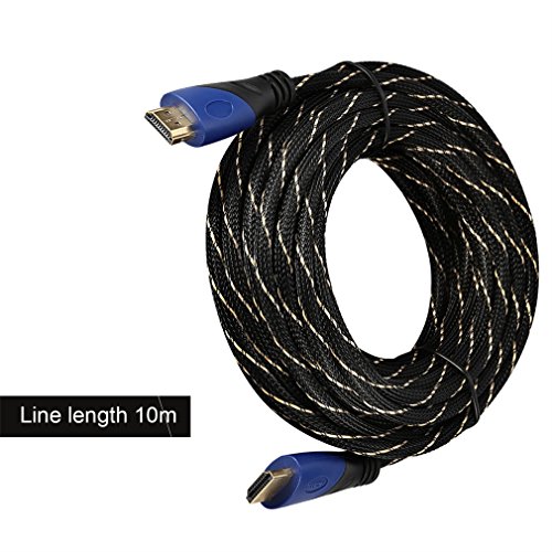 HDMI Kabel,LESHP Premium 10m Ultra HD 4k | High Speed with Ethernet | HDMI 1.4a kompatibel | 4K Ultra Full HD 1080p | 3D / ARC / CEC (Blau+Schwarz)