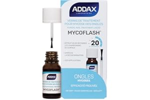 ADDAX LABORATOIRE ADDAX - MYCOFLASH® - Vernis de traitement pour mycoses des ongles - Action Rapide 20s* - Antifongique Ongles Pieds & Mains - 5ml - Recommandé par les podologues
