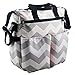 NimNik Baby Diaper Bags Chevron w/ Changing Mat Best Quality Designer Diapers Bag for Girls Boys Twins, Shower Gifts for Mom Dad