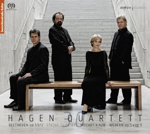 Beethoven: String Quartet Rasumowsky; Mozart: Quartet k428; Webern: op5 & 9