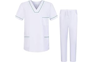 MISEMIYA - Uniformi Unisex Set Camice – Uniforme Medica con Maglia e Pantaloni Uniformi Mediche Camice Uniformi sanitarie - Ref.6601-6602
