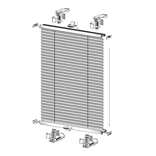 Rollos für Fenster 50 x 100 Klemmfix Sonnenschutz Jalousien Plissee weiß – Grün 60×130 (BxH) - 6