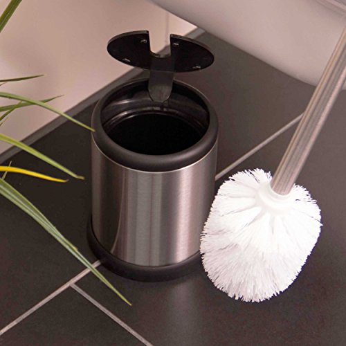 Oxid7® WC Garnitur Bürste Toilettenbürsten Halter Ständer inkl. Toilettenbürste WC-Garnitur Klobürste Bürstengarnitur WC-Bürstenhalter Toilettenbürstenhalter stehend - 5
