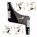 The Beard Styling Template- Stencil for Men - Lightweight and Flexible - One Size Fits All - Curve Cut, Step Cut, Neckline & Goatee Beard Shaping Tool (Brown)