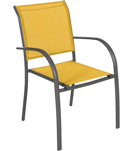 Silla de jardín apilable axant antracita y grafito - Hespéride | Leroy