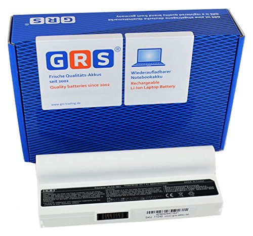 GRS Notebook Akku für AL23-901 mit 6600mAh, ersetzt: Asus Eee PC 901, PC 1000, PC 1000H, PC 904, Laptop Batterie 6600mAh, 7.4V
