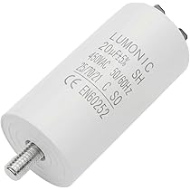 Lumonic Condensateur de démarrage avec Fil 25cm I 25µF 450V I 38x75mm I