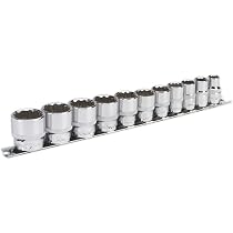 Capri Tools 1/4 Inch Drive 12-Point Socket Set – 20-Piece SAE Shallow & Deep Kit, 3/16 To 9/16 In, Chrome Vanadium Steel With WaveDrive Design