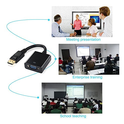 Easy-Link DP auf VGA / DisplayPort zu VGA Kabel Konverter, DisplayPort to VGA (Male to Female) Cable for PC Monitor Projector - 6
