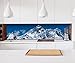 Produktbild Aufkleber Küchenrückwand Mount Everest Himalaya Gebirge Folie selbstklebend Dekofolie Fliesen Möbelfolie Spritzschutz 22A784, Höhe x Länge:60cm x 300cm