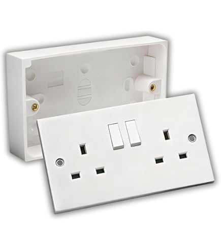 MK K2744 Twin Double Gang Switched Socket With 2 USB Ports – White, UK Made
