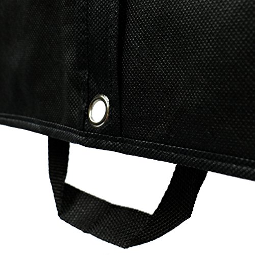 Atmungsaktiver Reise Kleidersack mit Tragegriffen und Druckknopfverschlüssen – schwarz – 137 cm – Hangerworld - 8