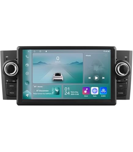 Compatible for Wireless Carplay Android Auto Auto Stereo 6.2'' Android Autoradio met GPS,WiFi,SWC,BT,FM RDS,Mirror Link Compatibel voor Fiat Linea Punto EVO 2012-2015 Grande Linea 2007-2012