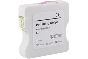 RIENAN Zahn Schleifpapier,Tragbar Zahnschleifpapier 4mm Breite 6m/Rollen/Box Polierstreifen Zahnzwischenräume Zahnschleifpapier Interdental Schleifwerkzeuge zum Polieren von Zähnen (Rosa)