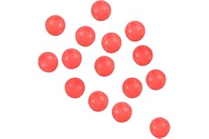 PATIKIL 5mm Luminosas Pesca Cuentas, 200uds Plástico Brillante Pesca Cebo Huevos Aparejo Cuenta Aparejo Herramienta Redonda, Rojo