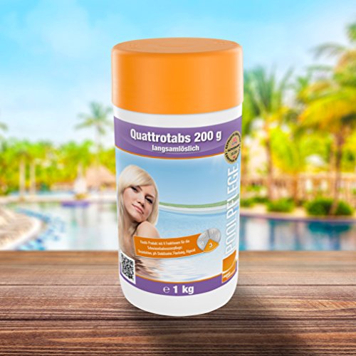 Steinbach Poolchemie, Quattrotabs 200 g organisch, weiß, 10x10x20 cm, 0752601 - 2