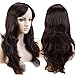 S-noilite Sexy Lady Full Wig 19" Curly Dark Brown Hair Wig Natural Color Daily Dress