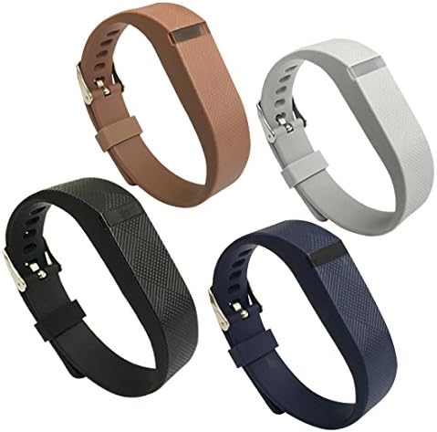 4PCS Replacement Silicone Band for Fitbit Flex Wristband Strap with Buckle/Fastener Small/Large