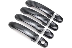 Dreamseek 8 pcs Door Handle Cover for Volkswagen VW Transporter T5 T6 Caddy 2003-2023 Exterior ABS Molding Protector Carbon Fiber Pattern Trim