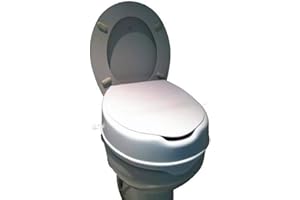 QUERALTÓ Rialzo per wc, Alzawater, Con coperchio, 10 cm, Comodo, Pratico