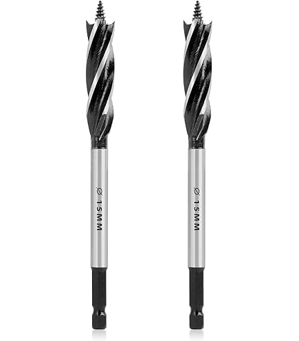 QUARKZMAN Punte Trapano Brad Point 5.5mm(14/64") Dia Punta Dritta Codolo Tondo Punta Brad Metrica 2.4" Profondità Foratura Punta Elicoidale Spirale Per Falegname Legno Plastica Gomma