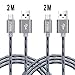 Produktbild USB C Kabel auf USB 3.0 [2 Pack 2M/6.5FT] TYJTECH USB Typ C Ladekabel für Samsung Galaxy Note 8 / S8 / S8 Plus, MacBook, Nokia 8 / N1 Tablet, Google Pixel, Nexus 5X / 6P, Huawei P9 / P10 - Grau