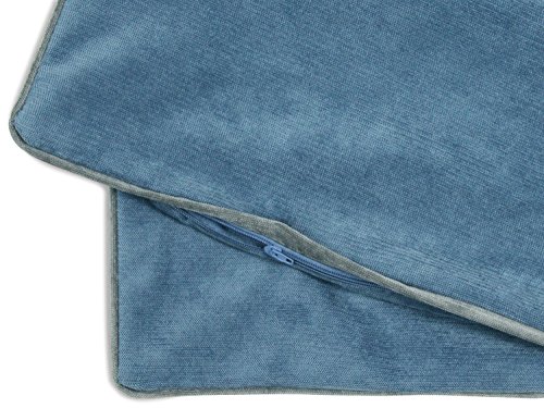 Monte Carlo – 2-farbige Kissenhülle mit Keder – erhältlich in 4 Farbkombinationen und 3 verschiedenen Größen – fester Polsterstoff mit fein gewebter Oberflächenstruktur, 60 x 60 cm, jeans - 8