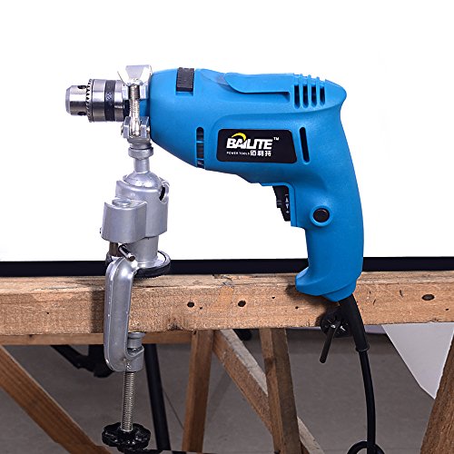 suyizn 360 ° Bench Vises, Grinder Accessory Elektrischer Bohrer Ständer Halterung Elektrischer Bohrer Rack Multifunktionale Halterung für Dremel verwendet - 2