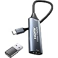 T Tersely Video Capture Card, 4K HDMI to USB C 2.0 Capture Card, 1080P HD 60fps Live and Record Video Audio Grabber for Gaming, Streaming, Teaching, Video Conference, Windows, Mac OS System