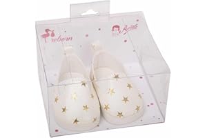 ARIAS Set Zapatos Blanco con ESTRELLITAS para MUÑECOS DE 40 CM