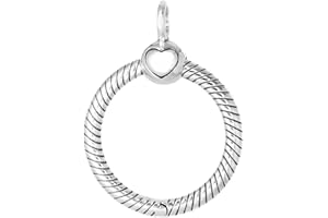 CUCUFA O Pendant 925 Silver DIY Fits Original Pandora Bracelets Charm Fashion Jewellery,O Ring Shaped DIY Necklace Jewellery Ornaments