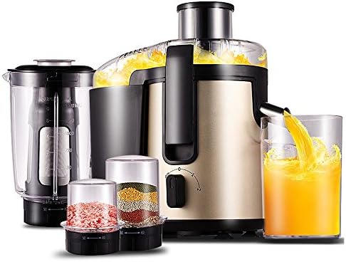 LJHA Juicer household automatic juicer juice separation juice machine champagne gold, 35 * 30 * 35cm Blender ( Color : Champagne gold )