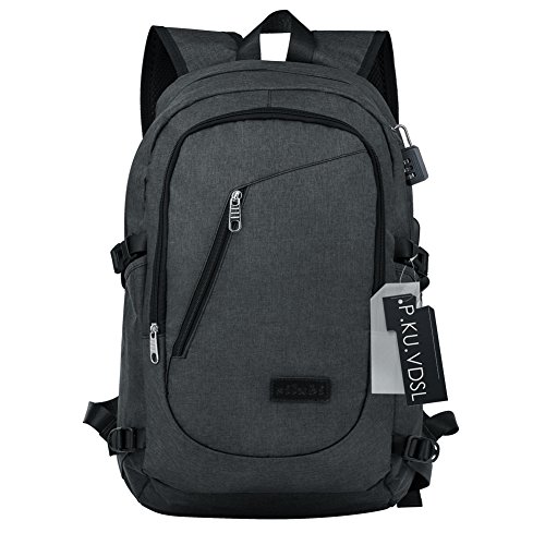 Laptop Rucksack  P KU VDSL 15 6 Zoll Notebookrucksack Anti-Diebstahl Computer Tasche 15   Business Laptoptasche mit USB-Anschluss Unisex Oxford Schulr