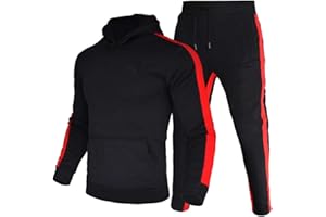 amropi Tute da Ginnastica Uomo Sportiva Set Pullover Felpa con Cappuccio e Jogging Pantaloni 2 Pezzi Tute