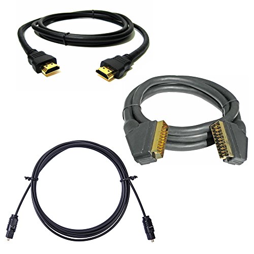 LogiLink Home Theatre Premium Kabel-Set, 1x HDMI (2m), 1x Scart (1,5m), 1x Toslink (1,5m)