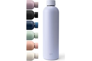 KIVY Trinkflasche Edelstahl 1l, 500ml - Auslaufsichere Thermosflasche 1l - Kohlensäure geeignet - Thermosflaschen - Trinkflasche Aesthetic - Metallflasche - Thermoflasche - Thermo Flasche BPA Frei