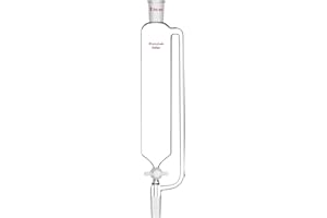 stonylab 500ml Pressure Equalizing Addition Funnel, Borosilicate Glass Dropping Funnel 24/40 Joint with PTFE Stopcock for Laboratory, 500ml