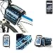 Price comparison product image Bike frame bag Front Top Tube Pannier for Gigaset ME I Pure, Head Tube cycling triple case Bicycle mount cradle Mobile Phone Holder, blue, water resistant - K-S-Trade(TM)
