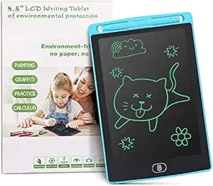 DODGE N WOLVES 8.5 Inch LCD Writing Tablet | Drawing Board | Doodle Board | Writing Pad with | Digital Slate - Portable E Writer Educational Toys, Gift for Kids Student Teacher Notepad (Aqua)
