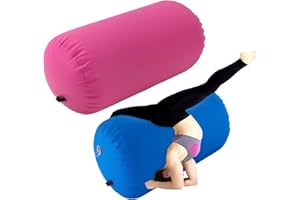 FERMOIRPER Rodillo hinchable para gimnasia con bomba de aire eléctrica, 100 x 80 cm, para casa, taekwondo, yoga, gimnasio, fitness
