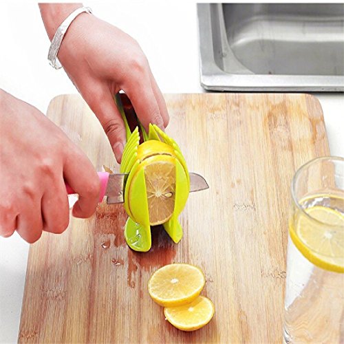 1pc Tomatenschneider Obst Cutter Ständer Utensilios De Cozinha Assistent lounged Tomato Lemon Aktenvernichter Slicer zufällige Farbe - 3